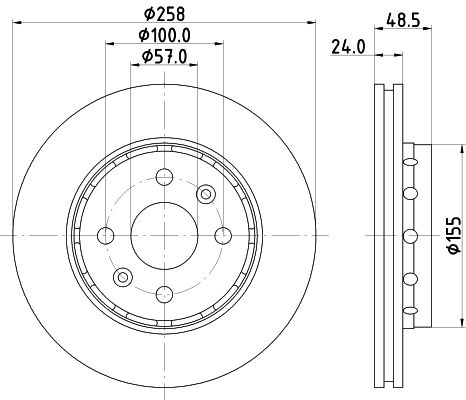 HELLA PAGID stabdžių diskas 8DD 355 110-961